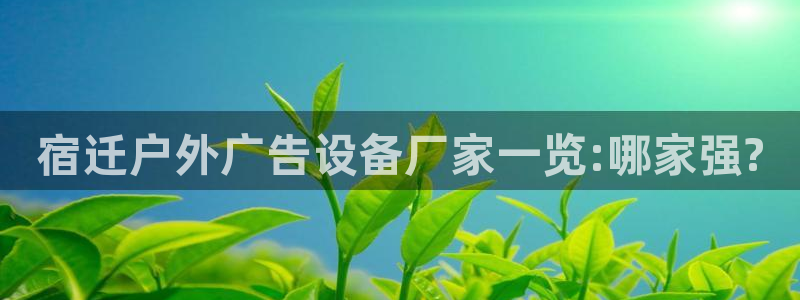 杏宇平台代理怎么样可靠吗：宿迁户外广告设备厂家一览:哪家强?