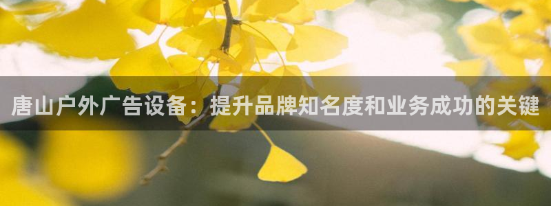 杏宇平台怎么样：唐山户外广告设备：提升品牌知名度和业务成功的关键