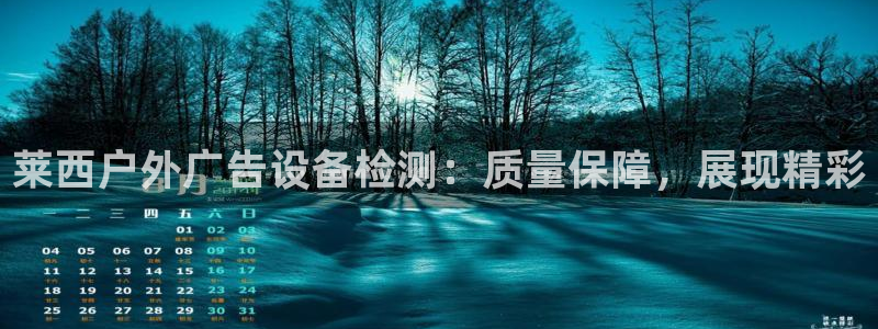 杏宇官方平台官网：莱西户外广告设备检测：质量保障，展现精彩