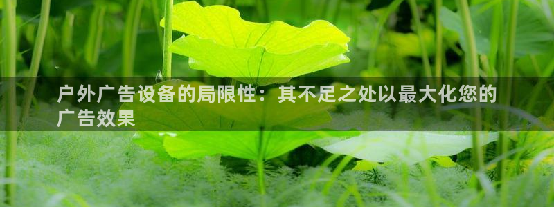 杏宇平台代理怎么赚钱：户外广告设备的局限性：其不足之处以最大化您的
广告效果