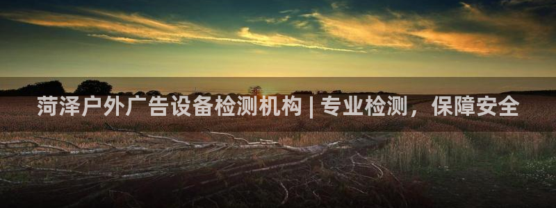 杏宇平台好吗：菏泽户外广告设备检测机构 | 专业检测，保障安全