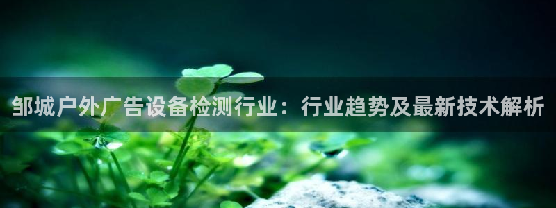 杏宇平台怎么样：邹城户外广告设备检测行业：行业趋势及最新技术解析