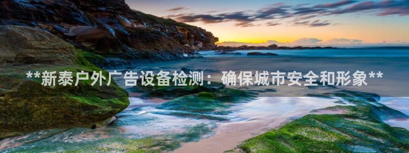 杏宇平台总代理：**新泰户外广告设备检测：确保城市安全和形象**