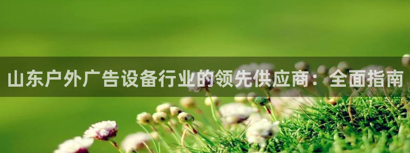 杏宇平台代理怎么样啊：山东户外广告设备行业的领先供应商：全面指南