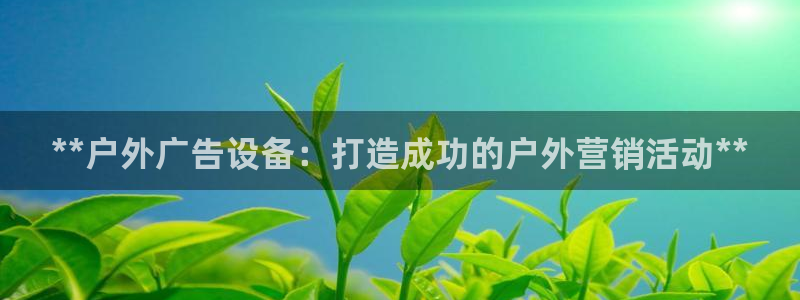 杏宇平台代理多少钱一个：**户外广告设备：打造成功的户外营销活动**