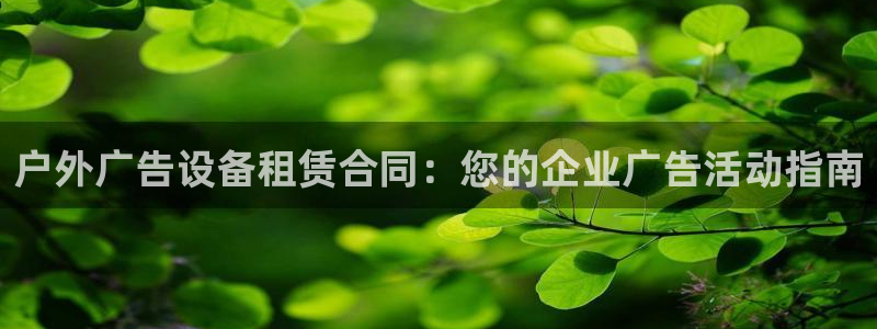 杏宇平台总代理是谁：户外广告设备租赁合同