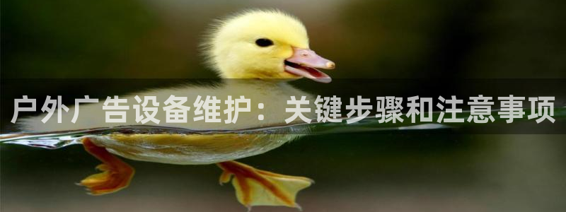 杏宇官方平台官网下载：户外广告设备维护：关键步骤和注意事项