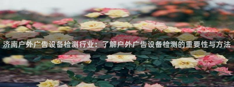 杏宇平台代理多少钱：济南户外广告设备检测行业：了解户外广告设备检测的重要性与方法