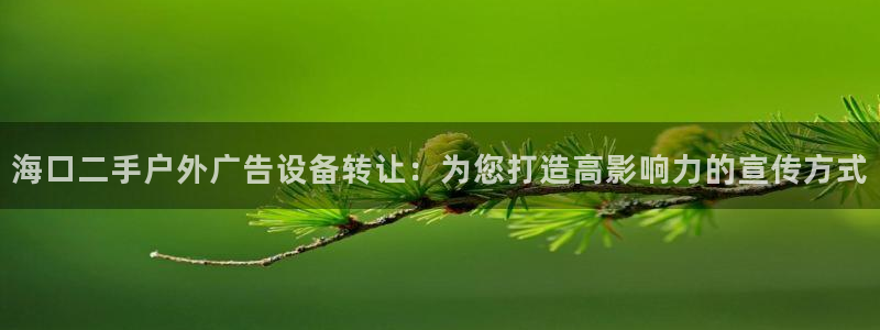 杏宇平台代理怎么样赚钱：海口二手户外广告